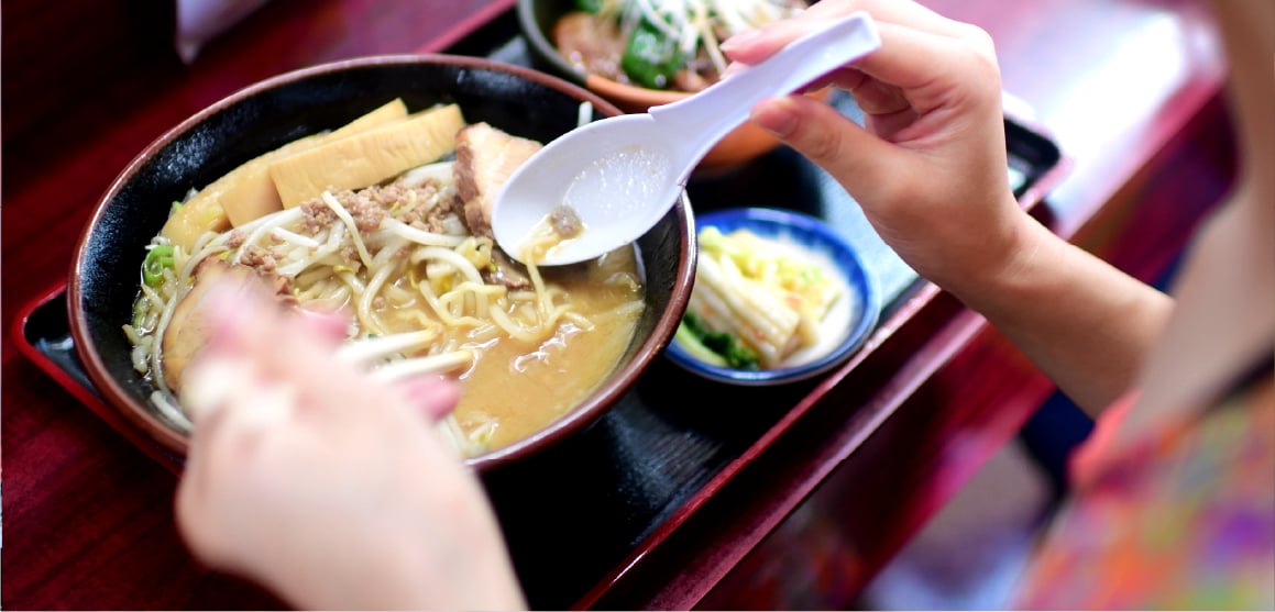 大雪山を食べる。